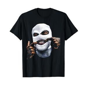 Funny Gangster Gangsta Hip Hop Hiphop Gold Teeth Hustle T-Shirt